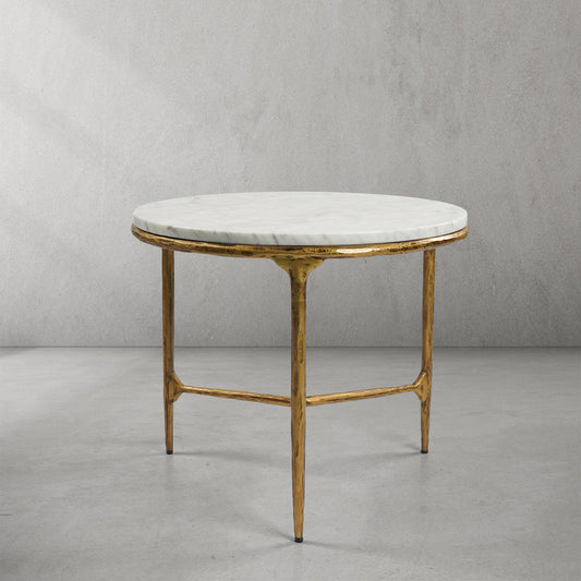 Thaddeus Marble Round Side Table - thebelacan