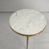 Thaddeus Marble Round Side Table - thebelacan