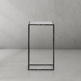 Thaddeus Tempered Glass C-Shaped Side Table - thebelacan