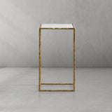 Thaddeus Tempered Glass C-Shaped Side Table - thebelacan