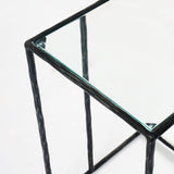 Thaddeus Tempered Glass C-Shaped Side Table - thebelacan