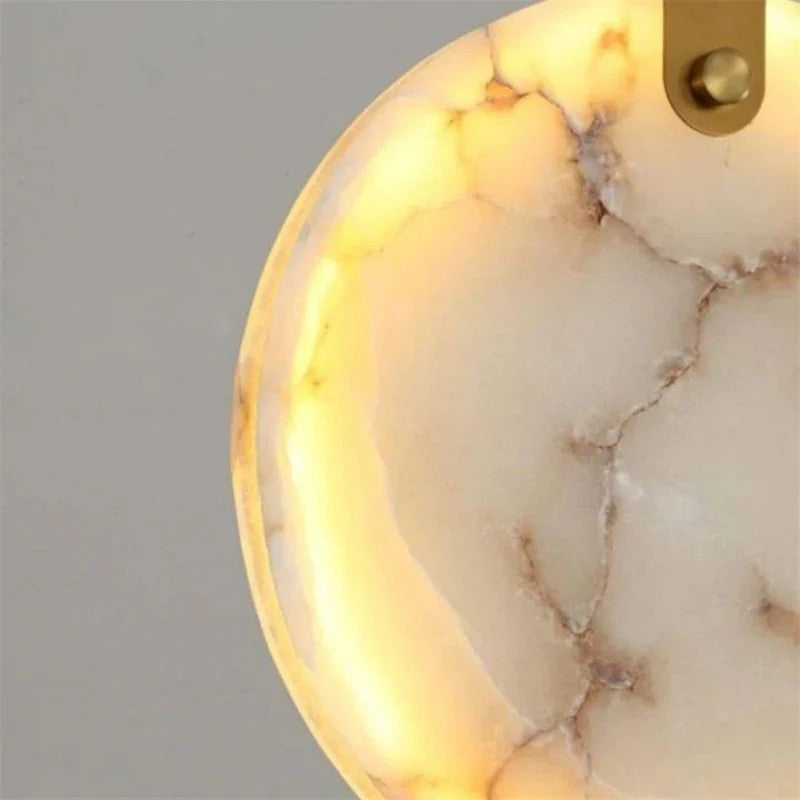 Alabaster Long Foyer Staircase Pendant Light 59'' 79'' 98'' 138''H