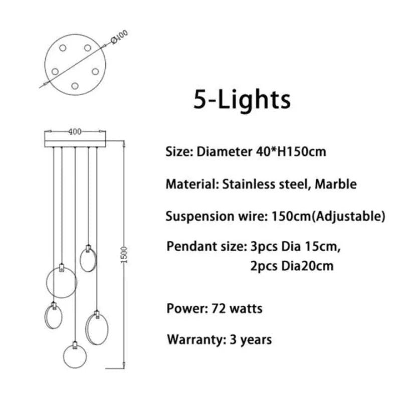 Alabaster Long Foyer Staircase Pendant Light 59'' 79'' 98'' 138''H - thebelacan