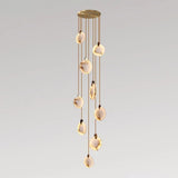 Alabaster Long Foyer Staircase Pendant Light 59'' 79'' 98'' 138''H - thebelacan