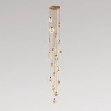 Alabaster Long Foyer Staircase Pendant Light 59'' 79'' 98'' 138''H - thebelacan