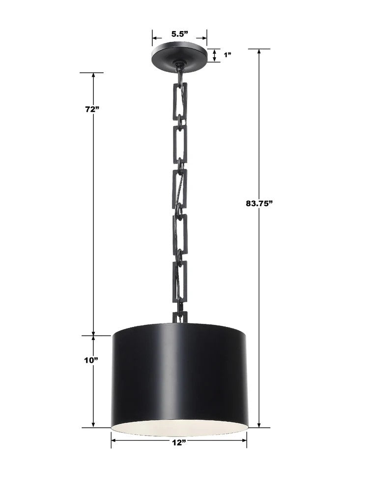 Alston 1 Light 12" Mini Pendant - thebelacan