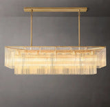 Amadeo Rectangular Glass Chandelier 54″ - thebelacan