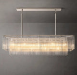 Amadeo Rectangular Glass Chandelier 54″ - thebelacan