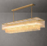 Amadeo Rectangular Glass Chandelier 72″ - thebelacan