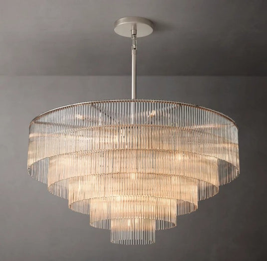 Amadeo Round Glass Chandelier 50" - thebelacan