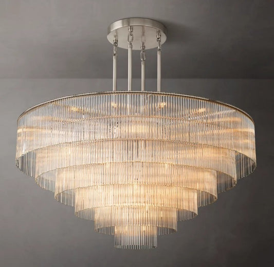 Amadeo Round Glass Chandelier 60″ - thebelacan