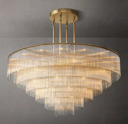 Amadeo Round Glass Chandelier 60″ - thebelacan