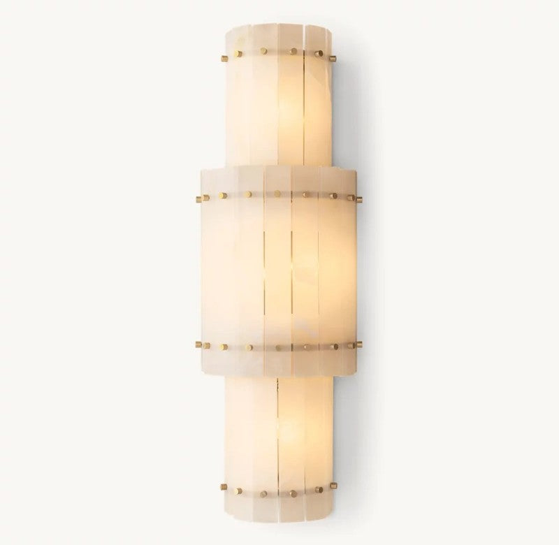 San Marco Alabaster Round Wall Sconce - thebelacan