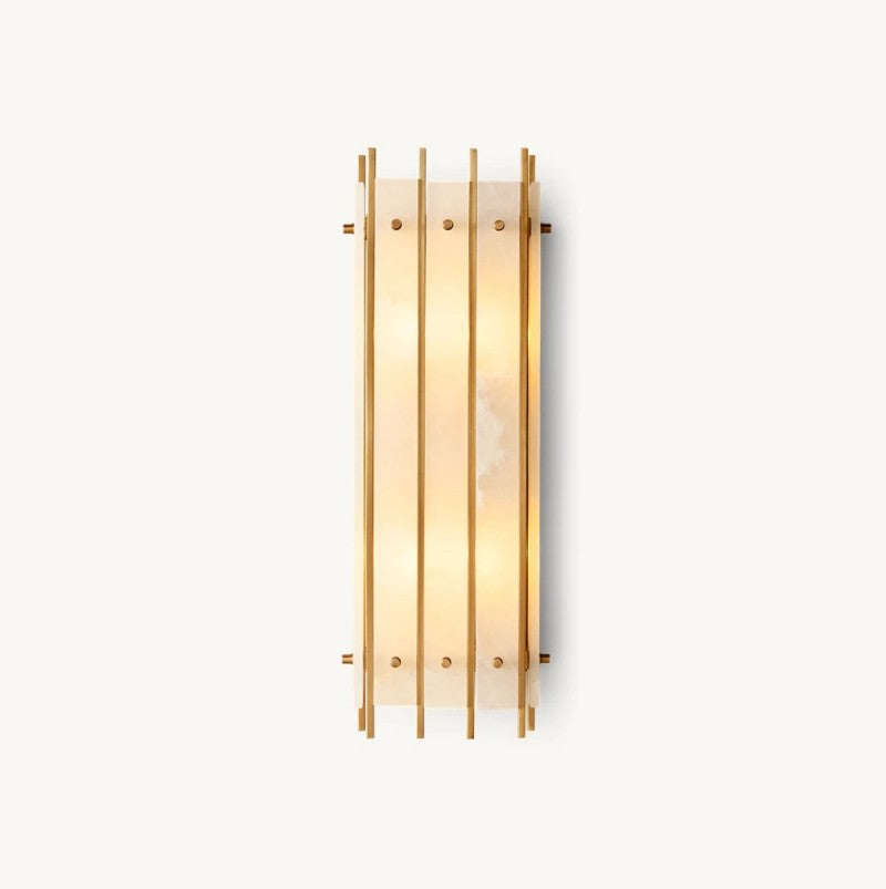 San Marco Alabaster Rectangular Wall Sconce - thebelacan