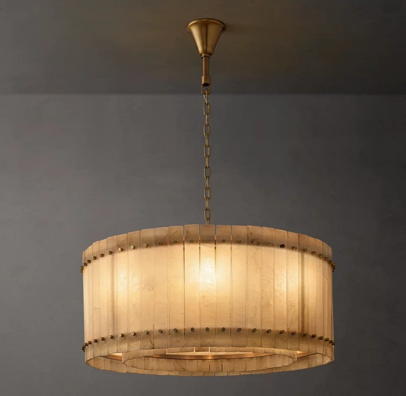 San Marco Alabaster Round Chandelier - thebelacan