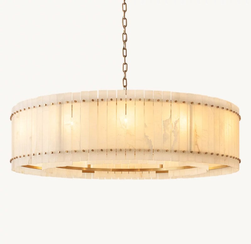 San Marco Alabaster Round Chandelier - thebelacan