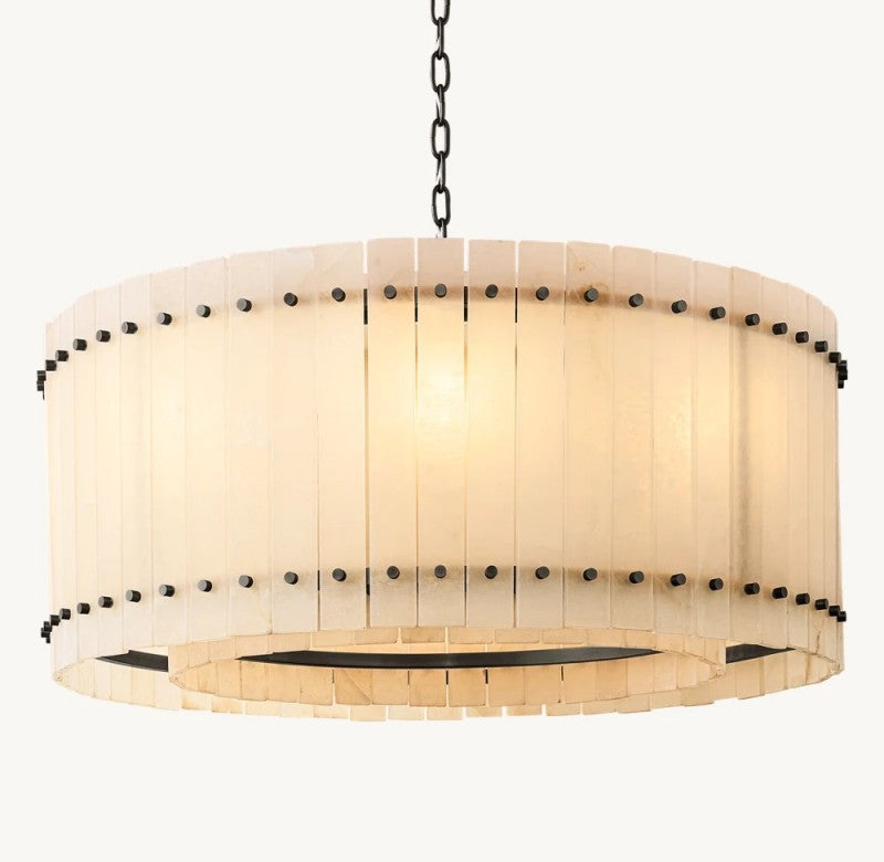 San Marco Alabaster Round Chandelier - thebelacan