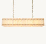 San Marco Alabaster Linear Chandelier 54" 72" - thebelacan