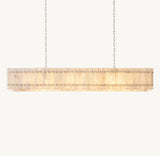 San Marco Alabaster Linear Chandelier 54" 72" - thebelacan