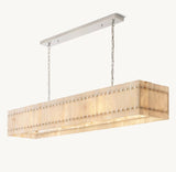 San Marco Alabaster Linear Chandelier 54" 72" - thebelacan