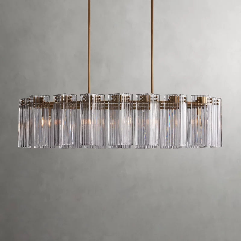 Art Glass Delsia Linear Chandelier 51.5" - thebelacan