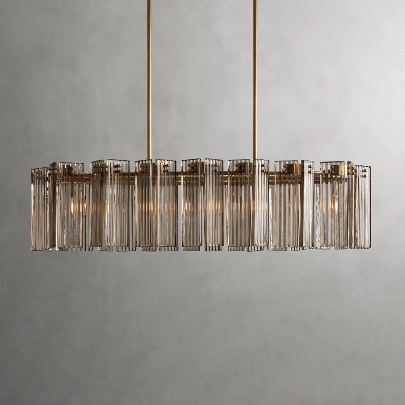 Art Glass Delsia Linear Chandelier 51.5" - thebelacan