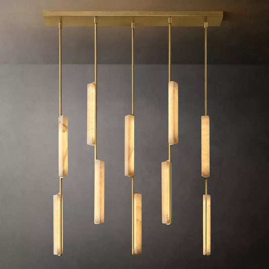 Audubos Alabaster Linear Chandelier 54" - thebelacan