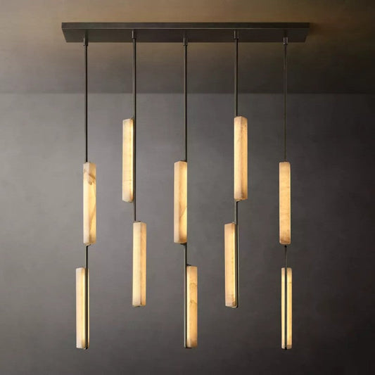 Audubos Alabaster Linear Chandelier 54" - thebelacan