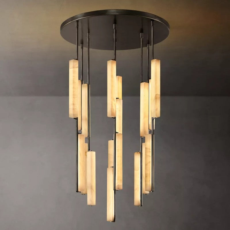 Audubos Alabaster Round Chandelier 40" - thebelacan