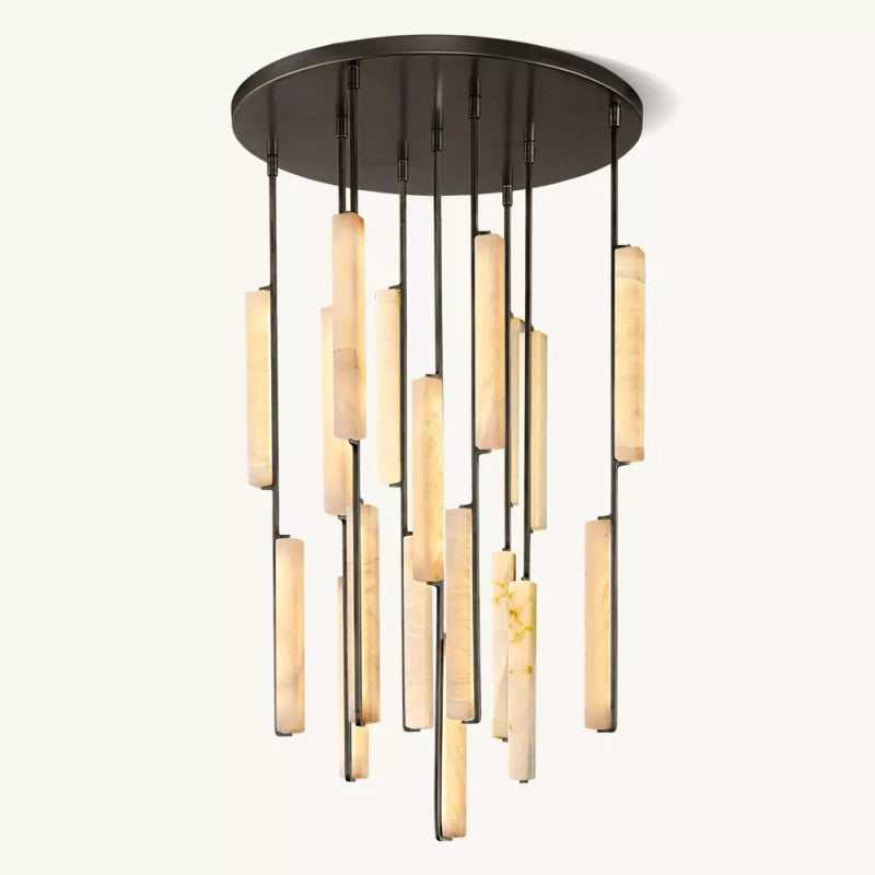 Audubos Alabaster Round Chandelier 40" - thebelacan