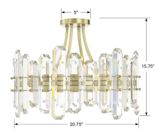 Bolton 4 Light Semi Flush Mount - thebelacan