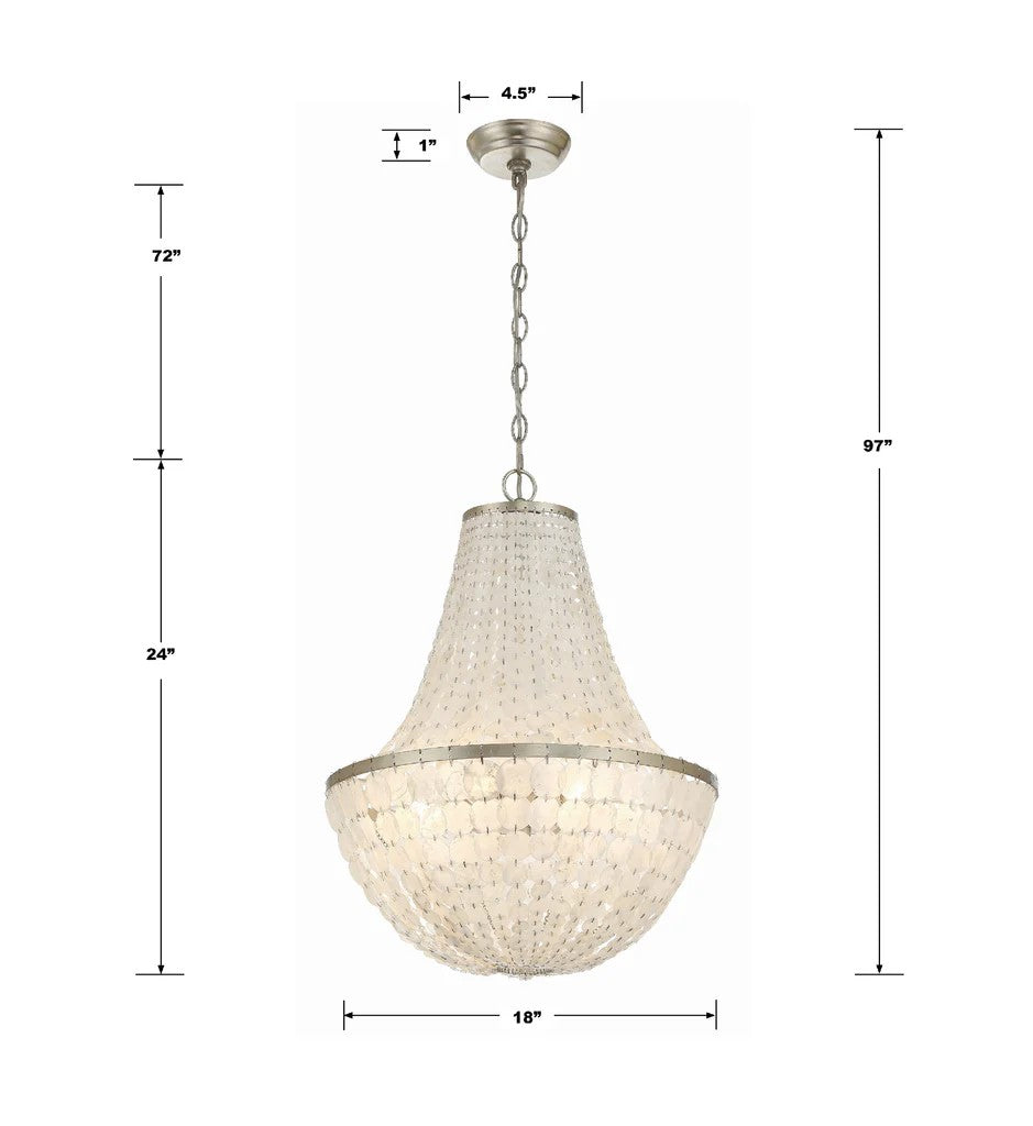 Brielle 6 Light 18"Chandelier - thebelacan