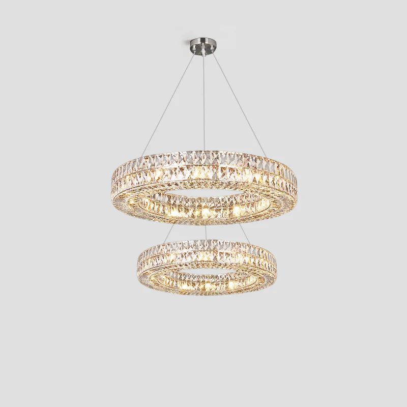 Brilliant Round Crystal Multi-Ring Chandelier - thebelacan