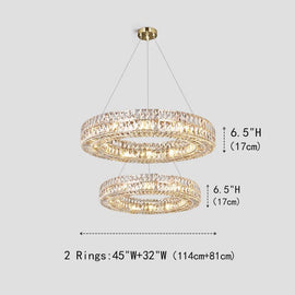 Brilliant Round Crystal Multi-Ring Chandelier - thebelacan