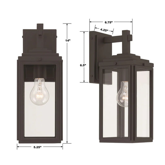 Byron 1 Light 5.25" Outdoor Sconce - thebelacan