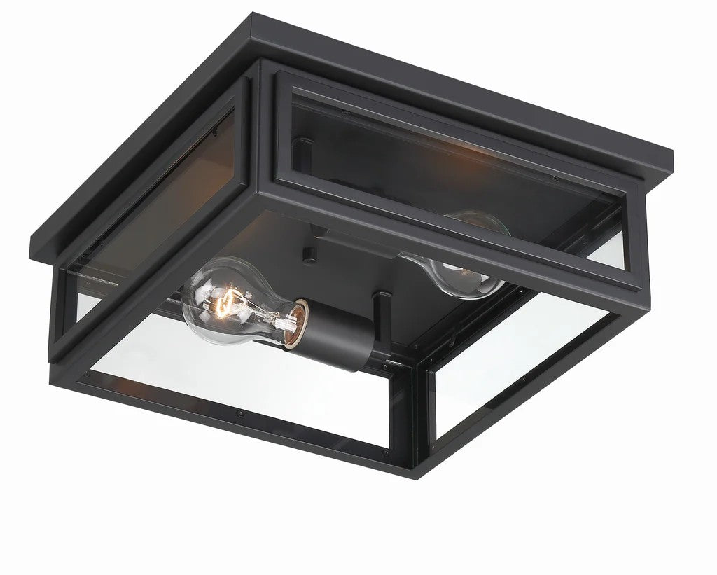 Byron 2 Light 12.75" Outdoor Flush Mount - thebelacan