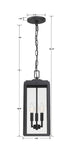 Byron 3 Light 7.5" Outdoor Pendant - thebelacan