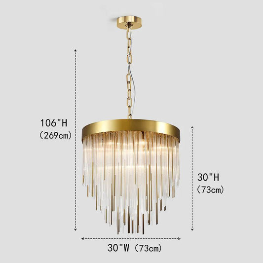 Cascada Waterfall 12-Light Chandelier 30" - thebelacan