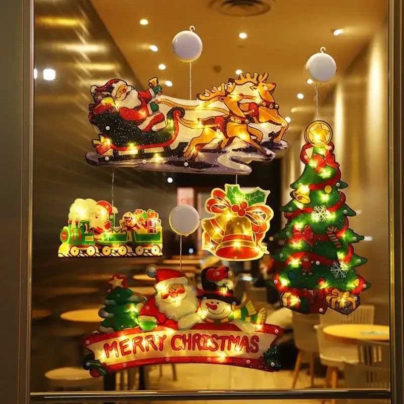 Christmas Window Suction LED Hanging Light - thebelacan