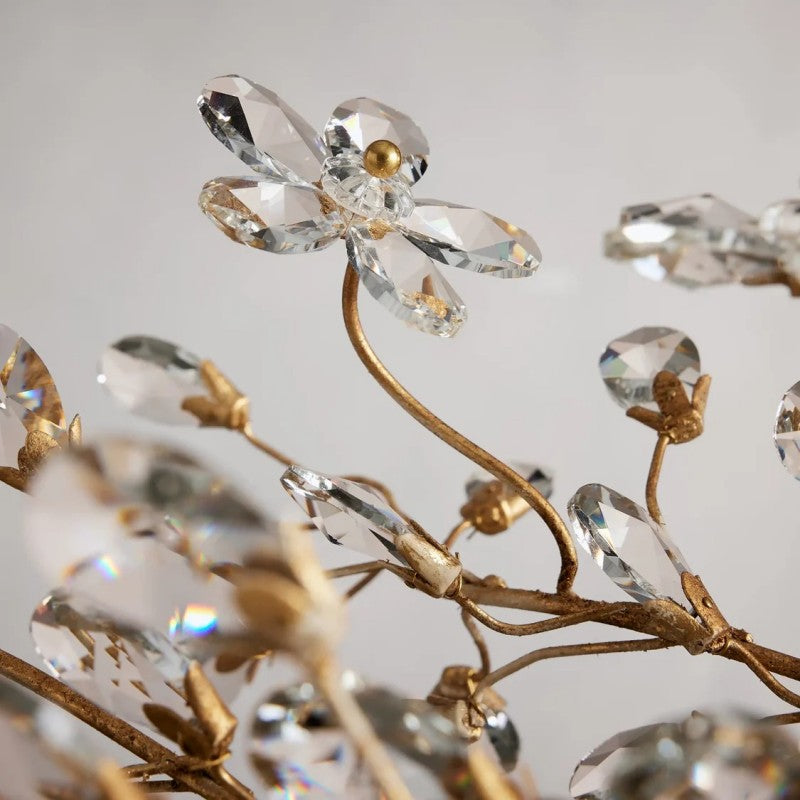 Crystal Flowers Fiore Linear Chandelier 51" 68" - thebelacan