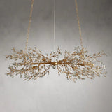 Crystal Flowers Fiore Linear Chandelier 51" 68" - thebelacan