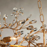 Crystal Flowers Fiore Linear Chandelier 51" 68" - thebelacan