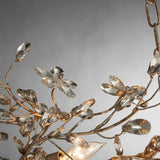 Crystal Flowers Fiore Linear Chandelier 51" 68" - thebelacan