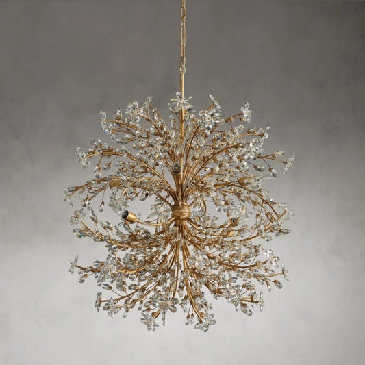 Crystal Flowers Fiore Round Chandelier 35" - thebelacan