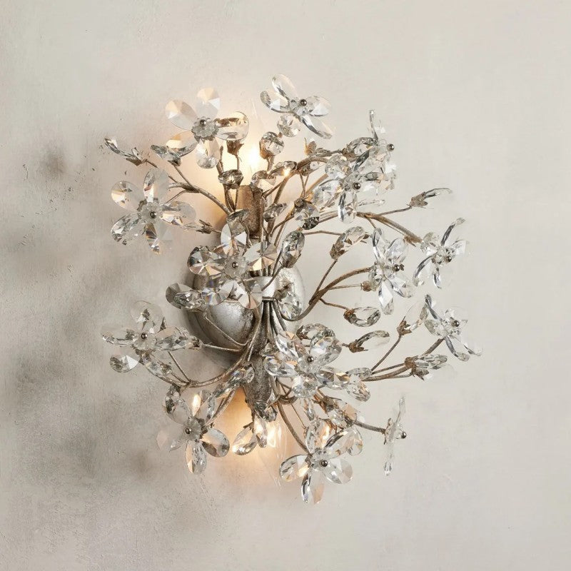 Crystal Flowers Fiore Wall Sconce - thebelacan