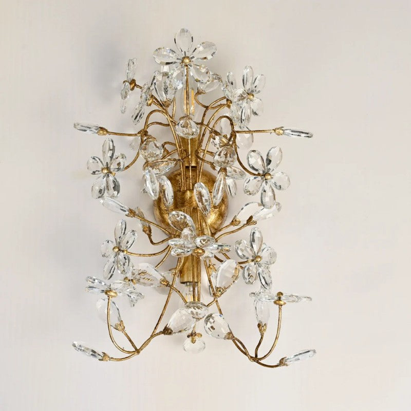 Crystal Flowers Fiore Wall Sconce - thebelacan