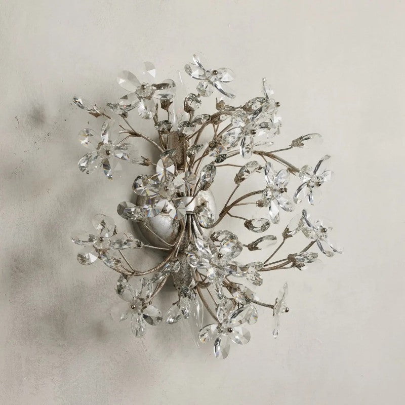 Crystal Flowers Fiore Wall Sconce - thebelacan