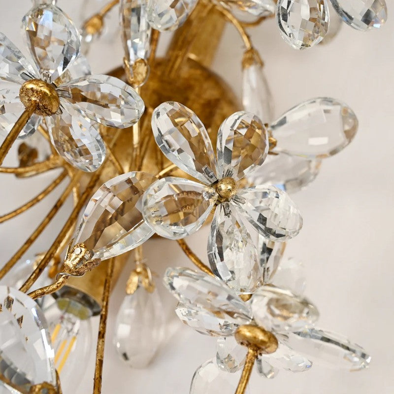 Crystal Flowers Fiore Wall Sconce - thebelacan