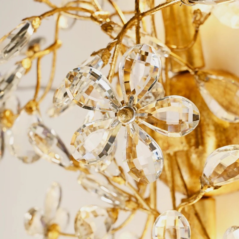 Crystal Flowers Fiore Wall Sconce - thebelacan