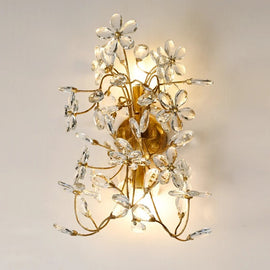 Crystal Flowers Fiore Wall Sconce - thebelacan